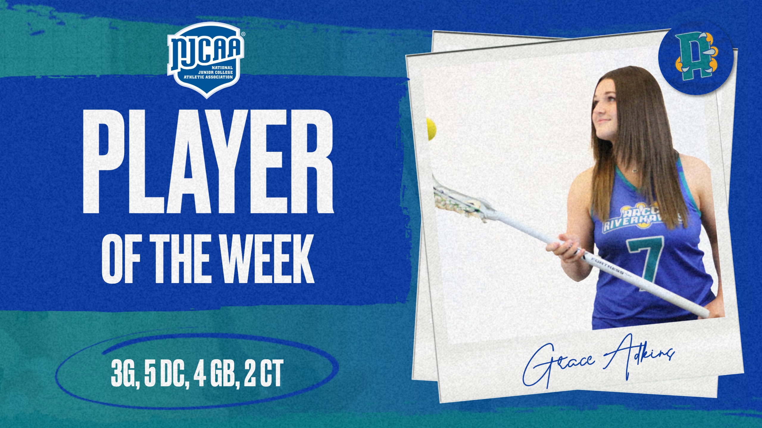AACC's Grace Adkins Named NJCAA Player of the Week